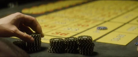 Roulette table close-up, bet on 33, wins Stock Footage 242775131