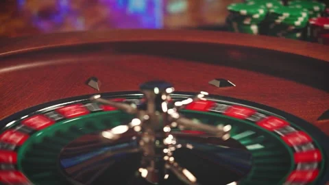 Roulette table close up at the Casino Stock Footage 131530824
