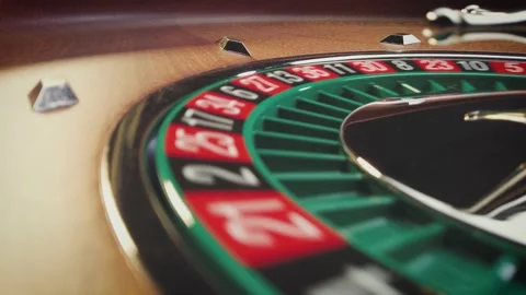 Roulette table close up at the Casino Stock Footage 131551855