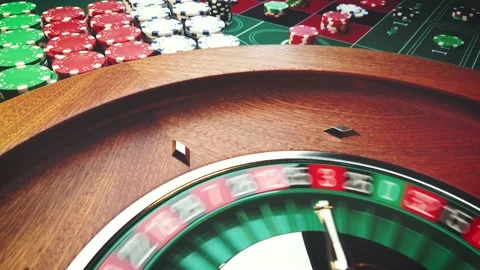 Roulette table close up at the Casino Stock Footage 131591545