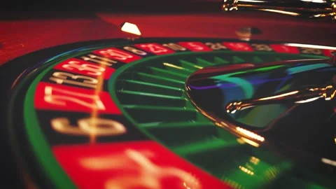 Roulette table close up at the Casino Stock Footage 134648105