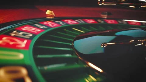Roulette table close up at the Casino Stock Footage 134655044