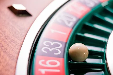 Roulette table close up at the Casino Stock Photos