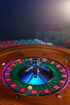 Roulette table close up at the Casino Stock Photos