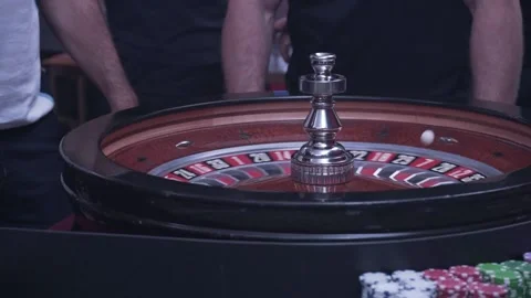 Roulette table, close-up in a casino - selective focus. Stock Footage 228489612