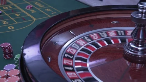 Roulette table, close-up in a casino - selective focus. Stock Footage 228489659