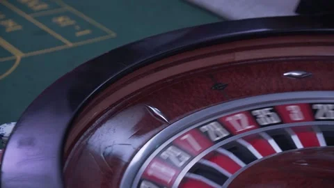 Roulette table, close-up in a casino - selective focus. Stock Footage 228489689
