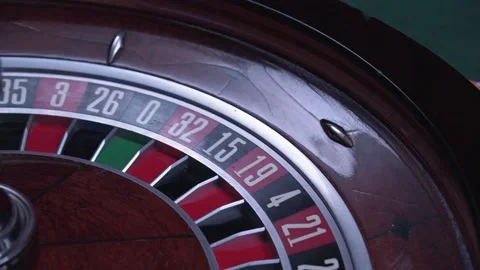 Roulette table, close-up in a casino - selective focus. Stock Footage 228489751