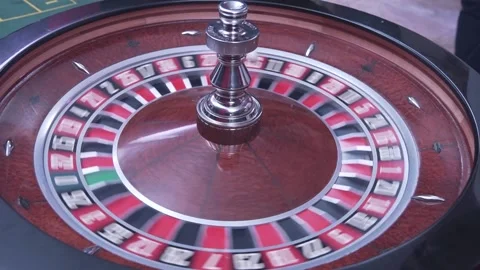 Roulette table, close-up in a casino - selective focus. Stock Footage 228489875