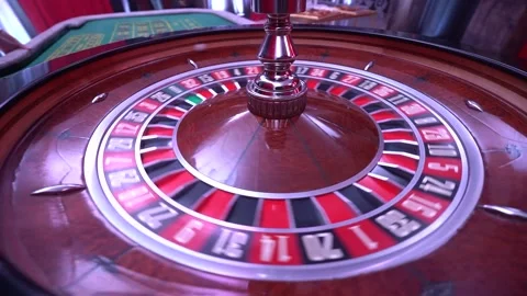 Roulette table, close-up in a casino - selective focus. Stock Footage 228489980