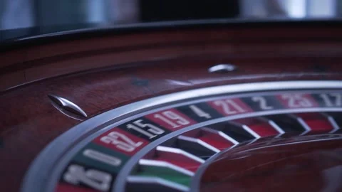Roulette table, close-up in a casino - selective focus. Stock Footage 228490022