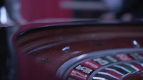 Roulette table, close-up in a casino - selective focus. Stock Footage 228490081