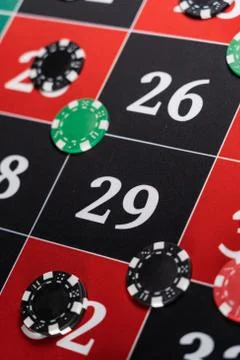 A Roulette table close up Stock Photos