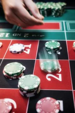 A Roulette table close up Stock Photos