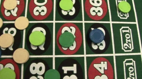 Roulette table flyover from top Stock Footage 102018