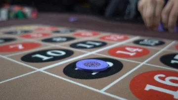 Roulette Table, Gambling Chips   Stock Footage 86127196