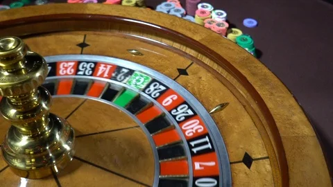 Roulette Table, Gambling Chips   Stock Footage 86128561
