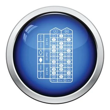 Roulette table icon Stock Illustration
