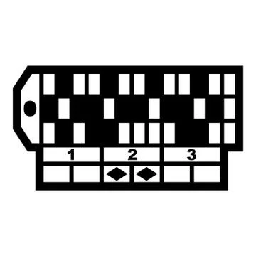 Roulette table icon, simple black style Stock Illustration