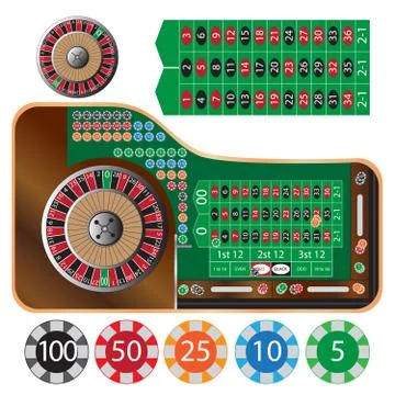 Roulette table Stock Illustration