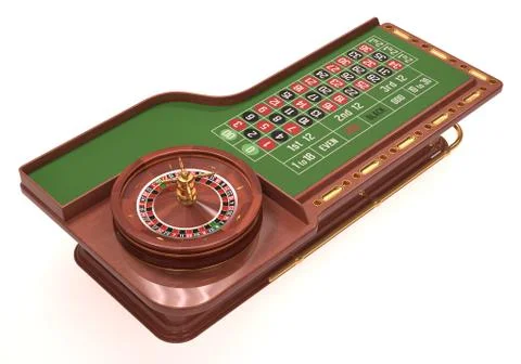 Roulette Table Over White Stock Illustration