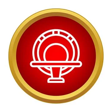 Roulette table symbol icon representing casino gambling Illustration