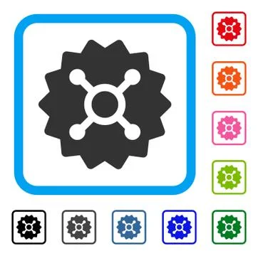 Roulette Token Framed Icon Stockillustratie
