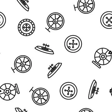 Roulette Vector Seamless Pattern 스톡 일러스트
