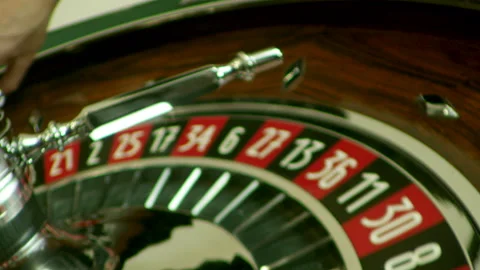 Roulette wheel with bullet Stock Footage 219641921