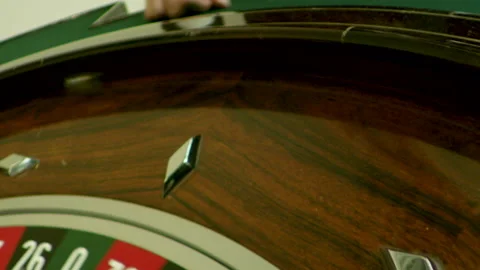 Roulette wheel with bullett. Stock Footage 219640818