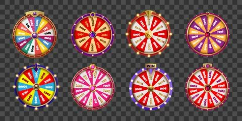 Roulette wheel. Casino game spin. Win prize. 3D lucky icon. Gambling circles Stock Illustration