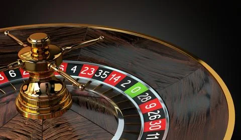 Roulette Wheel - Close-up - 3D illustration Stock Illustration