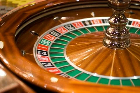 Roulette wheel closeup Stock Photos