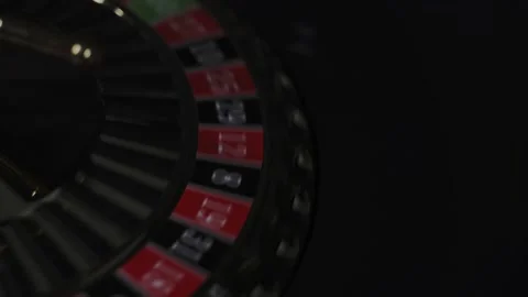 Roulette Wheel on dark background Stock Footage 144437876