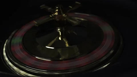 Roulette Wheel on dark background Stock Footage 144438553
