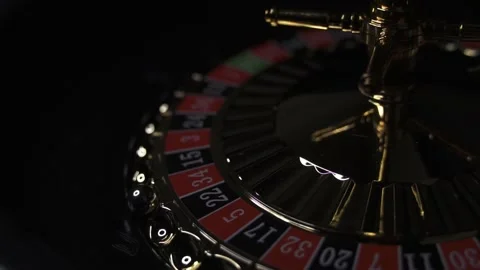 Roulette Wheel on dark background Stock Footage 144438904