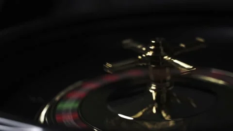 Roulette Wheel on dark background Stock Footage 144438994