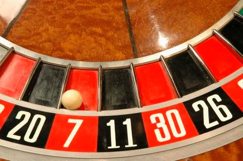 Roulette wheel gambling casino risk games chance Stock Photos
