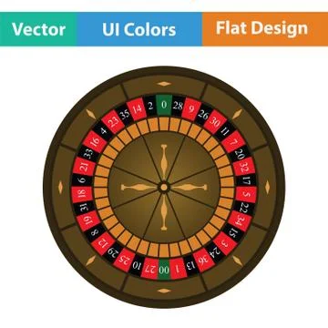 Roulette wheel icon Stock Illustration