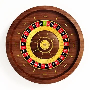 Roulette wheel isolated on white background. 3D illustration Stock Illustration