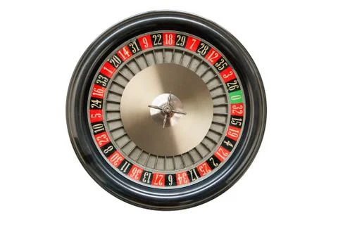 Roulette wheel isolated on white background Stock Photos