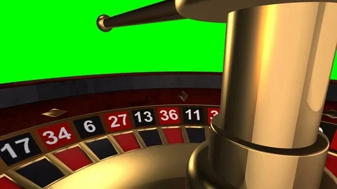 Roulette wheel point of view - green screen Stock Footage 82750400