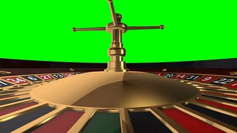 Roulette wheel rotating macro - green screen Stock Footage 82750732