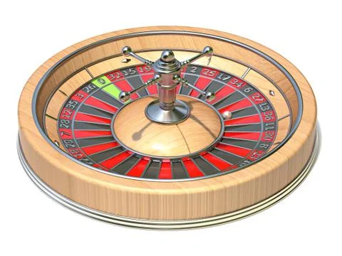 Roulette wheel side view 3D Stock Illustration