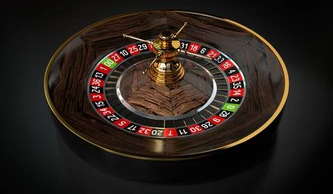 Roulette Wheel - Side View - 3D illustration Stock Illustration