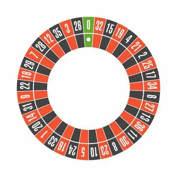 Roulette wheel top view Illustrazione stock