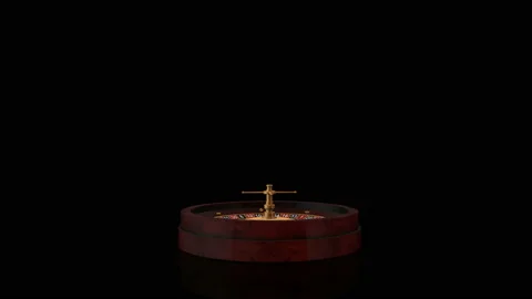 Roulette Wheel turns on itself animation Stock Footage 238928570