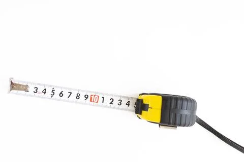 Roulette on a white isolated background. Construction tools Stock Photos