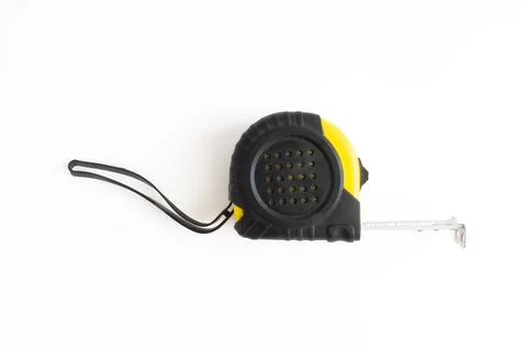 Roulette on a white isolated background. Construction tools Stock Photos