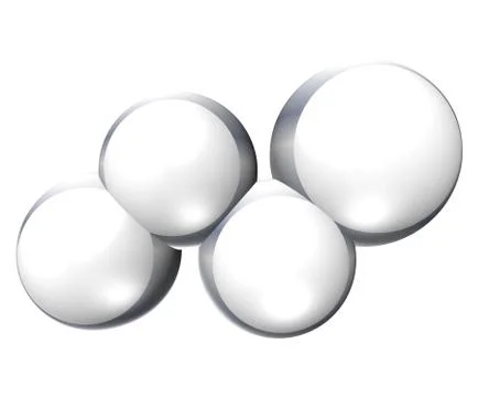 Round 1 to 4 creative blank white ball design Illustrazione stock